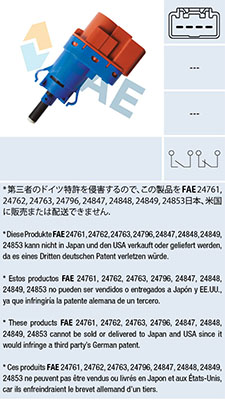 Picture of FAE - 24796 - Brake Light Switch (Signal System)