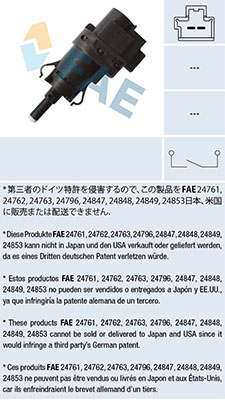 Picture of FAE - 24847 - Brake Light Switch (Signal System)