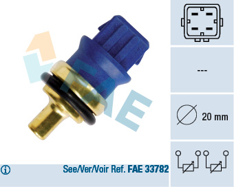 Picture of FAE - 33780 - Sensor, coolant temperature (Mixture Formation)