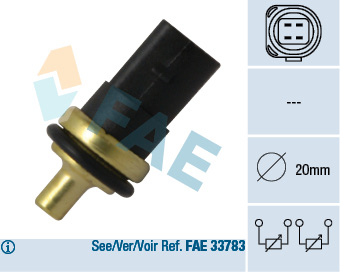 Picture of FAE - 33781 - Sensor, coolant temperature (Cooling System)