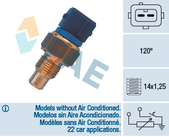 Picture of FAE - 34460 - Sensor, coolant temperature (Cooling System)