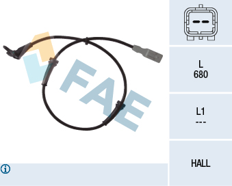 Picture of FAE - 78036 - Sensor, wheel speed (Brake System)