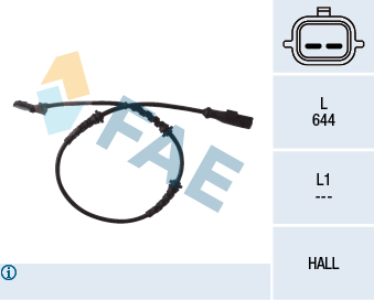 Picture of FAE - 78055 - Sensor, wheel speed (Brake System)