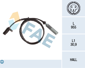 Picture of FAE - 78139 - Sensor, wheel speed (Brake System)