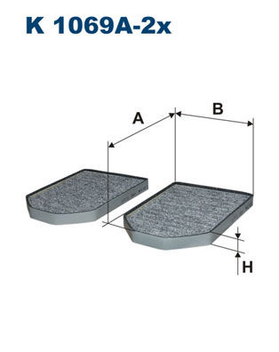 FILTRON - K 1069A-2x - Filter, vazduh unutrašnjeg prostora (Grejanje/ventilacija)