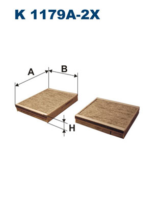 FILTRON - K 1179A-2x - Filter, vazduh unutrašnjeg prostora (Grejanje/ventilacija)