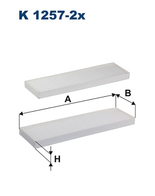 FILTRON - K 1257-2x - Filter, vazduh unutrašnjeg prostora (Grejanje/ventilacija)