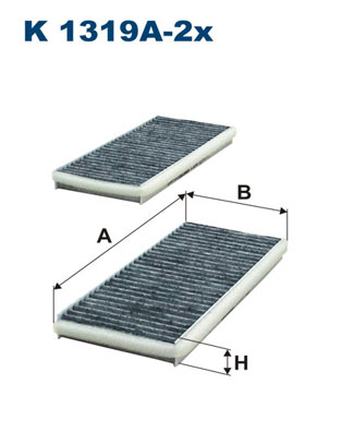 FILTRON - K 1319A-2x - Filter, vazduh unutrašnjeg prostora (Grejanje/ventilacija)