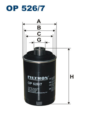 FILTRON - OP 526/7 - Filter za ulje (Podmazivanje)