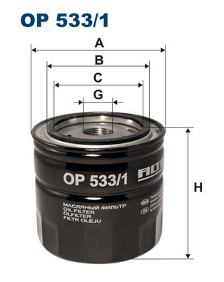 FILTRON - OP 533/1 - Filter za ulje (Podmazivanje)