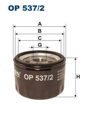 FILTRON - OP 537/2 - Filter za ulje (Podmazivanje)