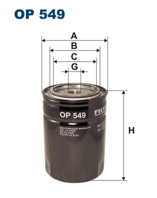 FILTRON - OP 549 - Filter za ulje (Podmazivanje)