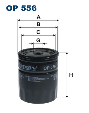 Slika FILTRON - OP 556 - Filter za ulje, turbo punjač