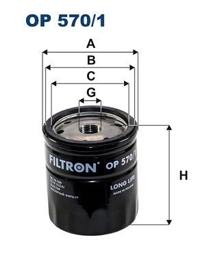 FILTRON - OP 570/1 - Filter za ulje (Podmazivanje)