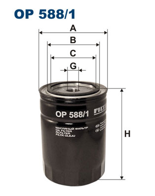 FILTRON - OP 588/1 - Filter za ulje (Podmazivanje)