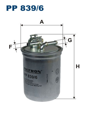 FILTRON - PP 839/6 - Filter za gorivo (Sistem za dovod goriva)