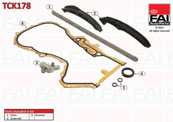 FAI AutoParts - TCK178 - Garnitura razvodnog lanca (Sistem upravljanja motorom)