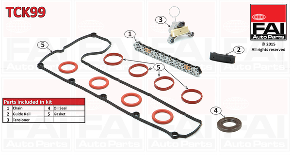 FAI AutoParts - TCK99 - Garnitura razvodnog lanca (Sistem upravljanja motorom)