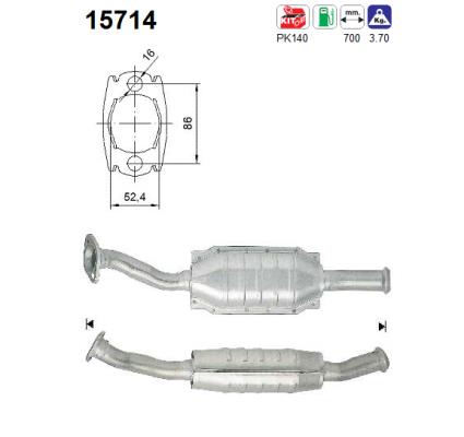 Picture of AS - 15714 - Catalytic Converter (Exhaust System)
