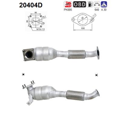 Picture of AS - 20404D - Catalytic Converter (Exhaust System)