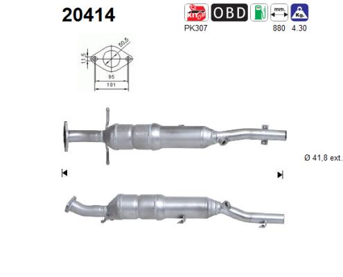 Picture of AS - 20414 - Catalytic Converter (Exhaust System)