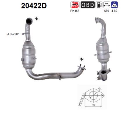 Picture of AS - 20422D - Catalytic Converter (Exhaust System)