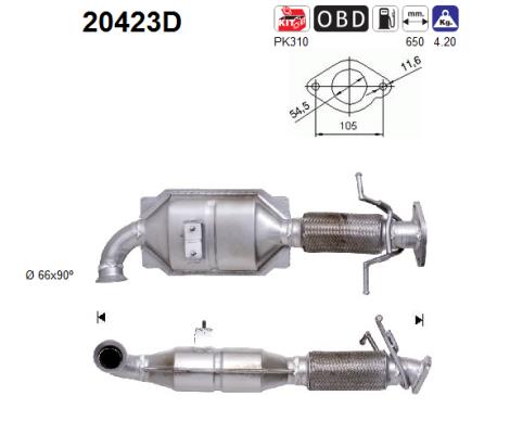 Picture of AS - 20423D - Catalytic Converter (Exhaust System)