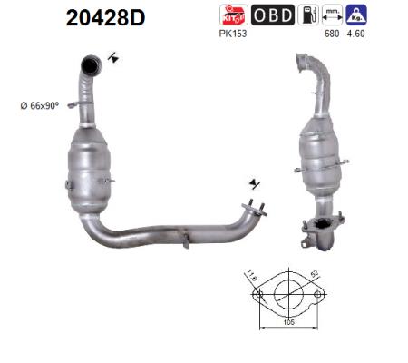 Picture of AS - 20428D - Catalytic Converter (Exhaust System)