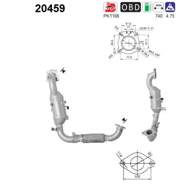 Picture of AS - 20459 - Catalytic Converter (Exhaust System)