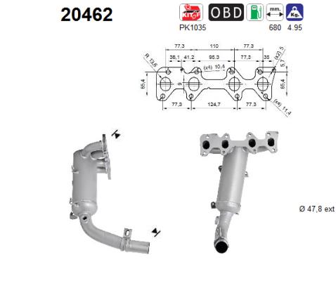 Picture of AS - 20462 - Catalytic Converter (Exhaust System)