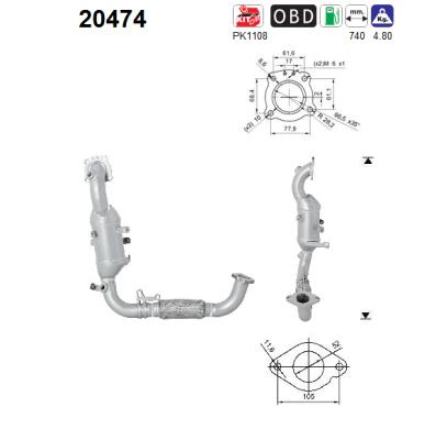 Picture of AS - 20474 - Catalytic Converter (Exhaust System)