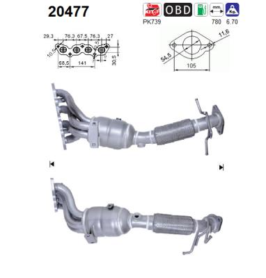 Picture of AS - 20477 - Catalytic Converter (Exhaust System)