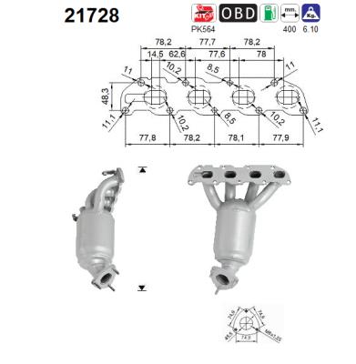 Picture of AS - 21728 - Catalytic Converter (Exhaust System)