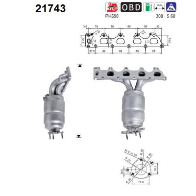 Picture of AS - 21743 - Catalytic Converter (Exhaust System)