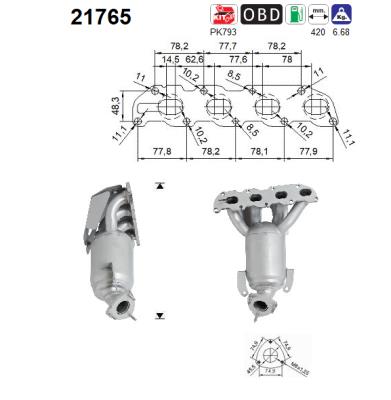 Picture of AS - 21765 - Catalytic Converter (Exhaust System)
