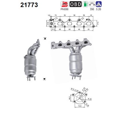Picture of AS - 21773 - Catalytic Converter (Exhaust System)