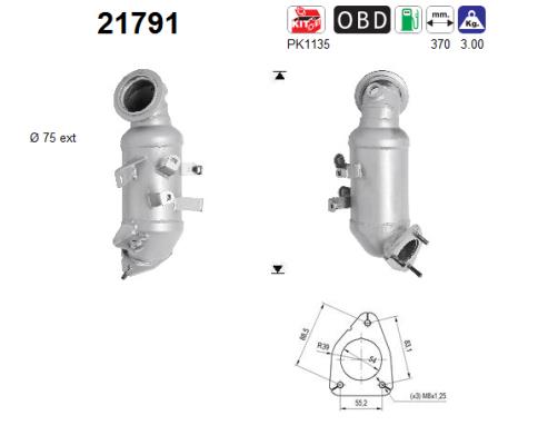 Picture of AS - 21791 - Catalytic Converter (Exhaust System)