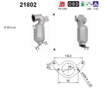 Picture of AS - 21802 - Catalytic Converter (Exhaust System)