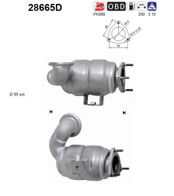 Picture of AS - 28665D - Catalytic Converter (Exhaust System)
