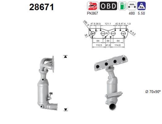 Picture of AS - 28671 - Catalytic Converter (Exhaust System)