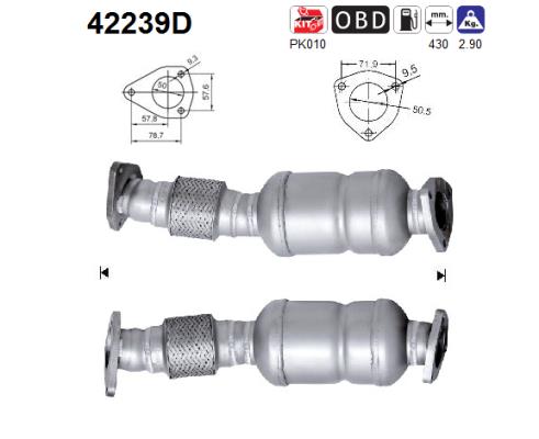 Picture of AS - 42239D - Catalytic Converter (Exhaust System)