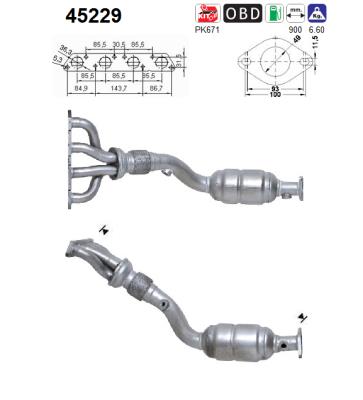 Picture of AS - 45229 - Catalytic Converter (Exhaust System)