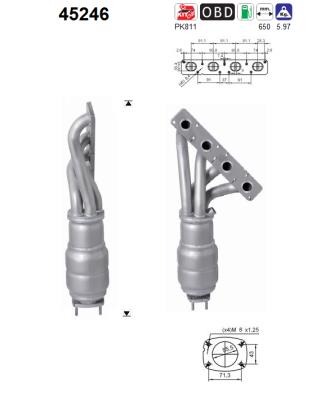 Picture of AS - 45246 - Catalytic Converter (Exhaust System)