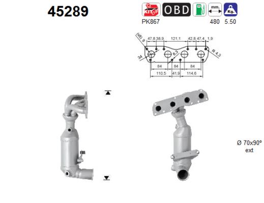 Picture of AS - 45289 - Catalytic Converter (Exhaust System)