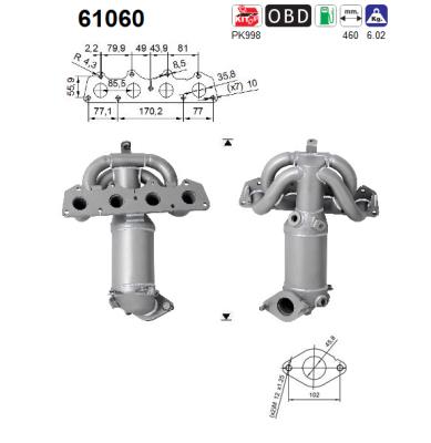 AS - 61060 - Catalytic Converter (Exhaust System). Irish Auto Parts ...