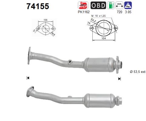 Picture of AS - 74155 - Catalytic Converter (Exhaust System)