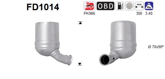 Picture of AS - FD1014 - Soot/Particulate Filter, exhaust system (Exhaust System)