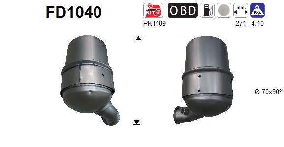 Picture of AS - FD1040 - Soot/Particulate Filter, exhaust system (Exhaust System)