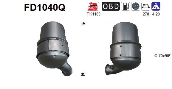 Picture of AS - FD1040Q - Soot/Particulate Filter, exhaust system (Exhaust System)