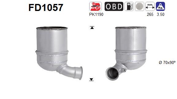 Picture of AS - FD1057 - Soot/Particulate Filter, exhaust system (Exhaust System)